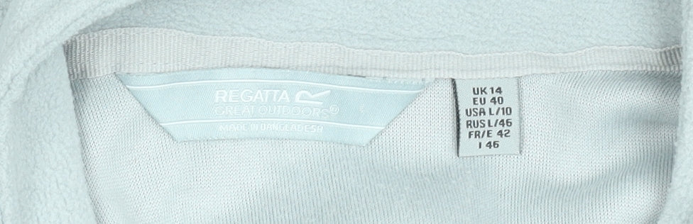 Regatta Women's Grey 1/4 Zip Fleece Sweatshirt UK 14