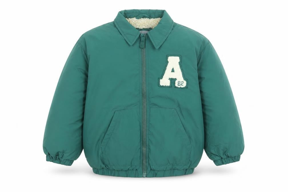 Next Boys Green 3-4 Years Bomber Jacket Nylon Lined Full Zip Casual