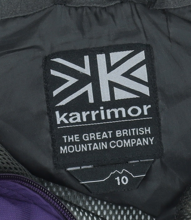 Karrimor Girls Purple Waterproof Hooded Rain Jacket Size 10 Years