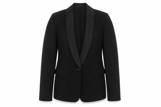 Marks & Spencer Women’s Black Tuxedo Blazer UK 6 Shawl Collar One Button