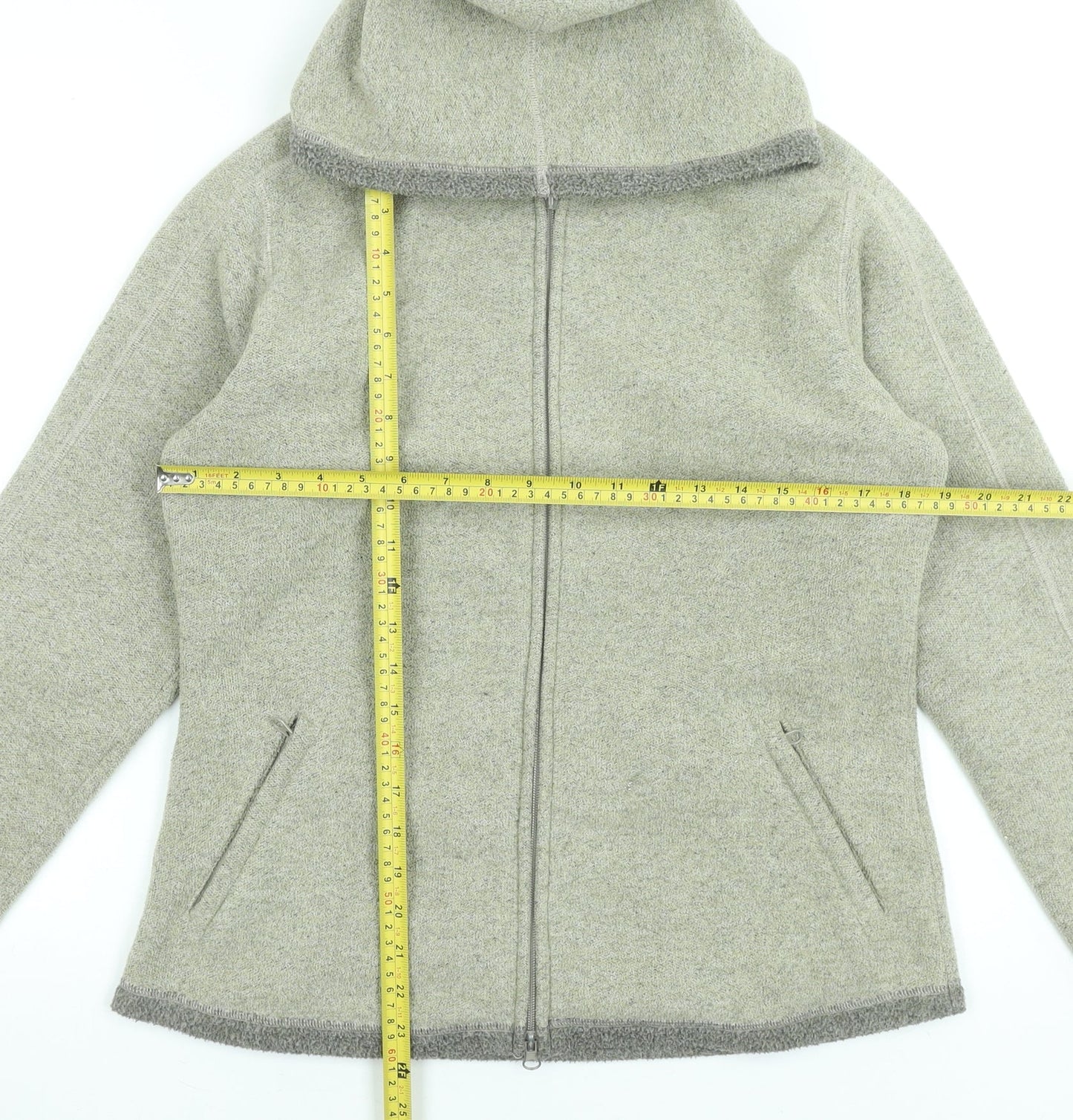 Peter Storm Women's Grey Hooded Fleece Jacket Size 12