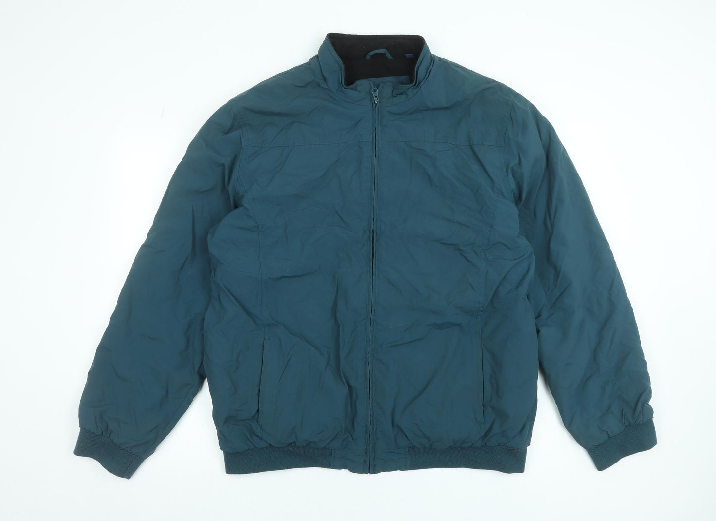 Premier Man Men's Green XL Bomber Jacket Full Zip Lined Polyester