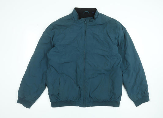 Premier Man Men's Green XL Bomber Jacket Full Zip Lined Polyester