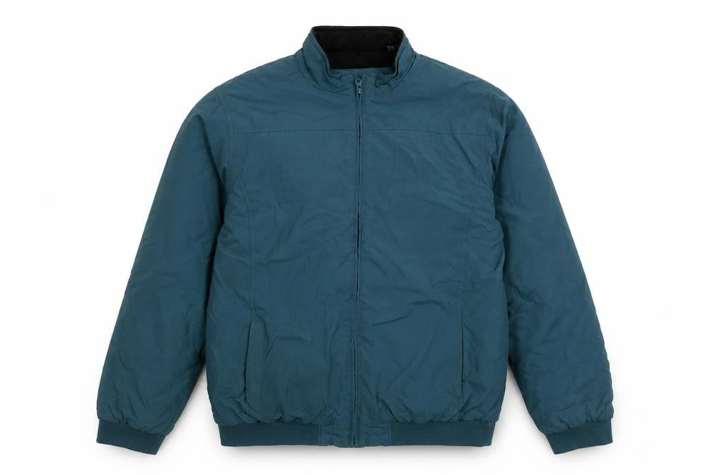 Premier Man Men's Green XL Bomber Jacket Full Zip Lined Polyester