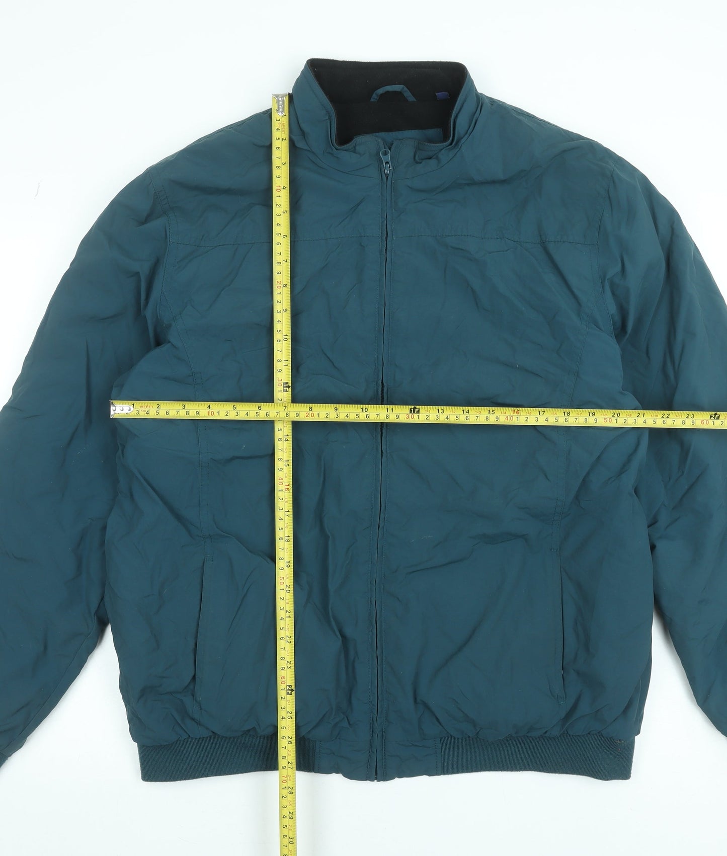Premier Man Men's Green XL Bomber Jacket Full Zip Lined Polyester