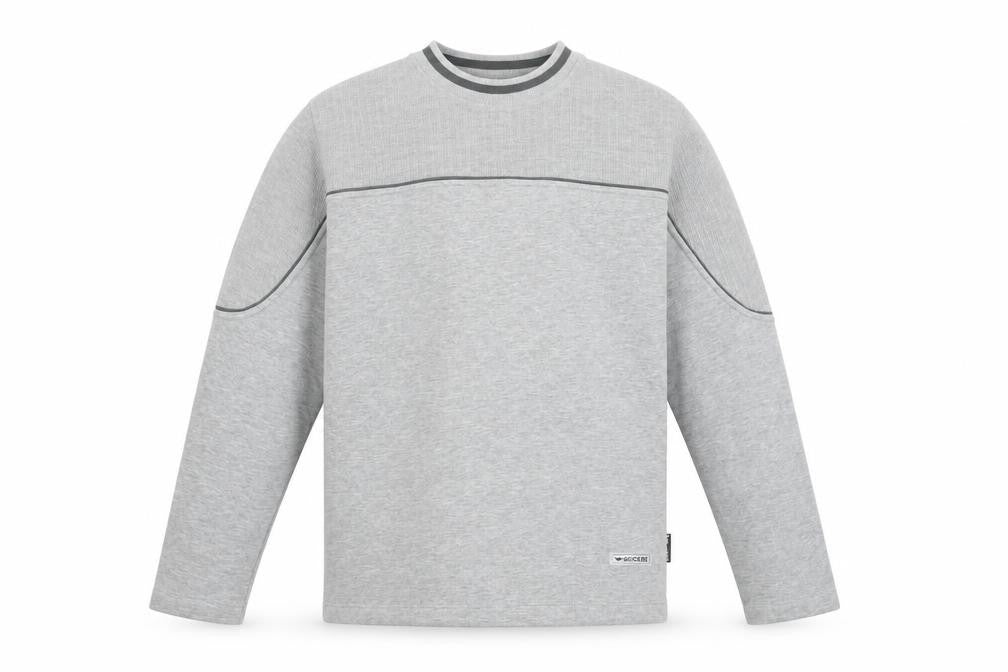 BE ICE BE Paris Mens Grey Medium Pullover Sweatshirt Long Sleeve