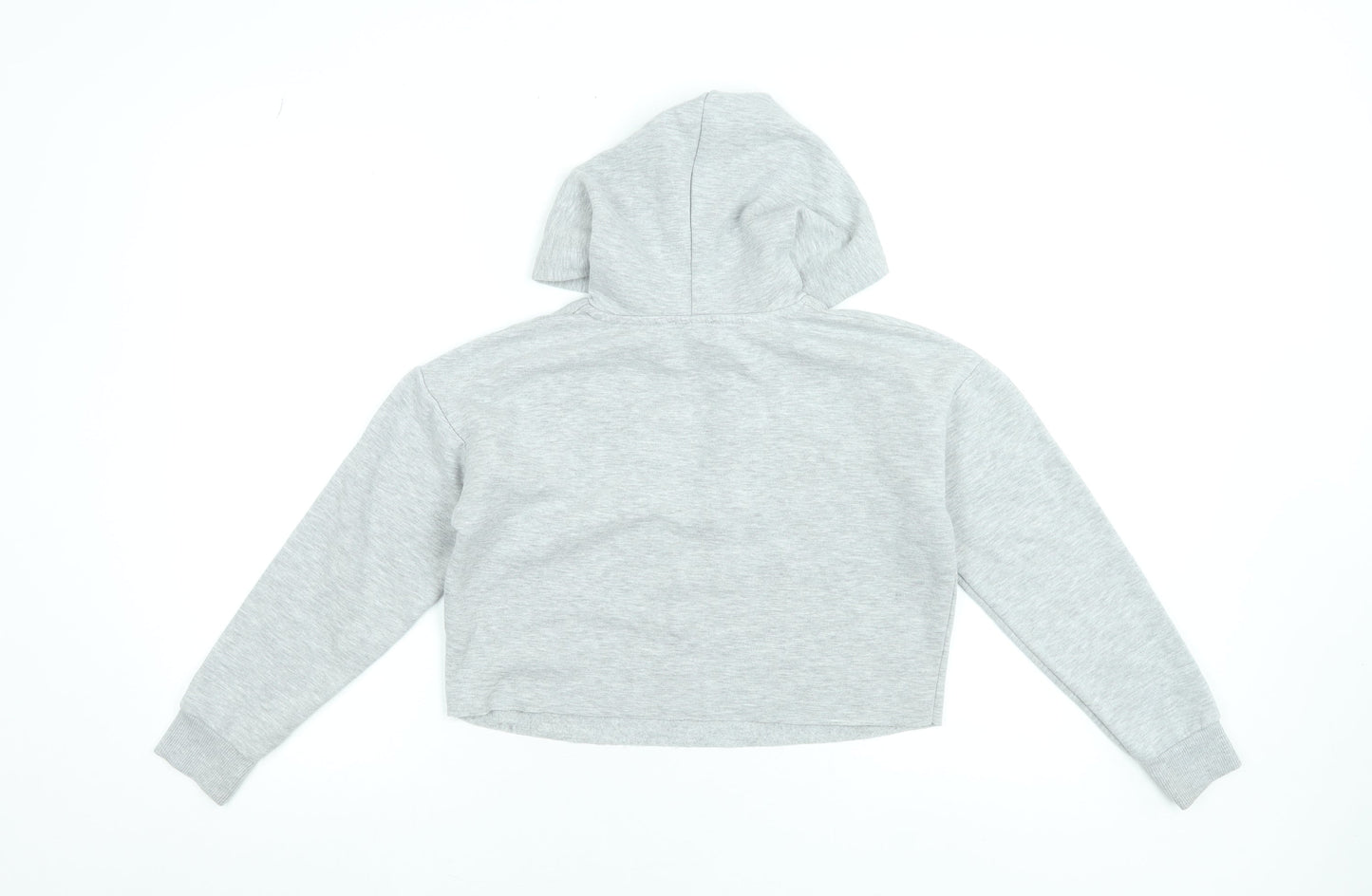 New Look Girls Grey Hoodie 10-11 Years Pullover Long Sleeve Casual