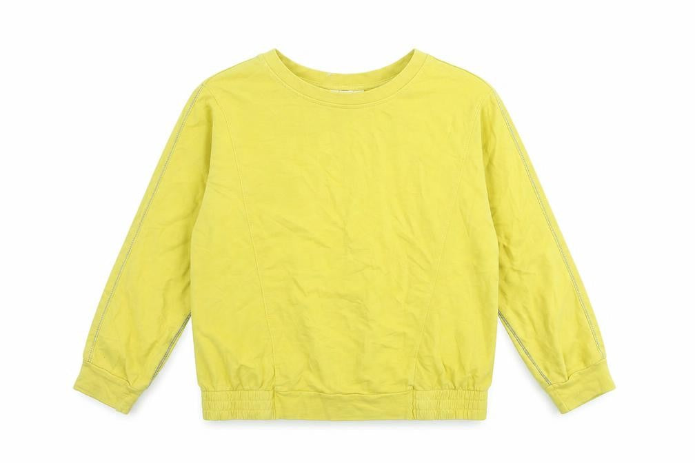 White Stuff Women's Yellow Cotton Pullover Sweatshirt UK 8