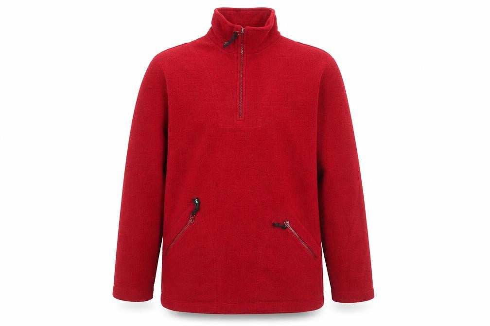 NX Sport Men's Red Fleece 1/4 Zip Pullover Sweatshirt Size S