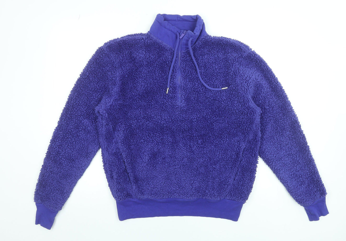 Marks and Spencer Women Purple 1/2 Zip Fleece Sweatshirt Size 14