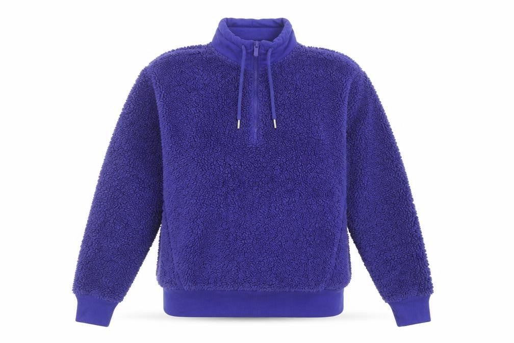 Marks & Spencer Women Purple 1/2 Zip Fleece Sweatshirt Size 14