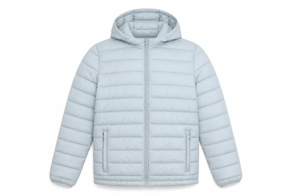 SoulCal & Co Men's Grey Small Puffer Jacket Hooded Lightweight Nylon