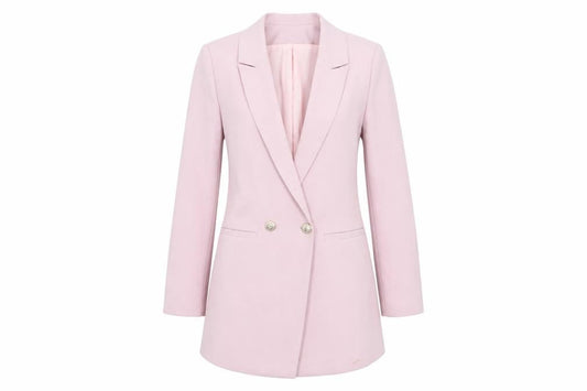 In The Style Women Pink Size 6 Blazer Dress Long Sleeve Button