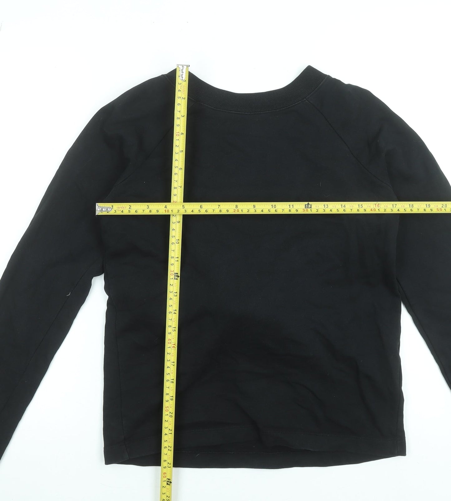 AllSaints Women's Black XS Tie Front Cotton Sweatshirt