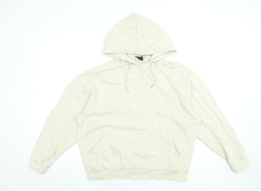 ASOS Design Womens Beige Pullover Hoodie Size S Cotton Blend Casual