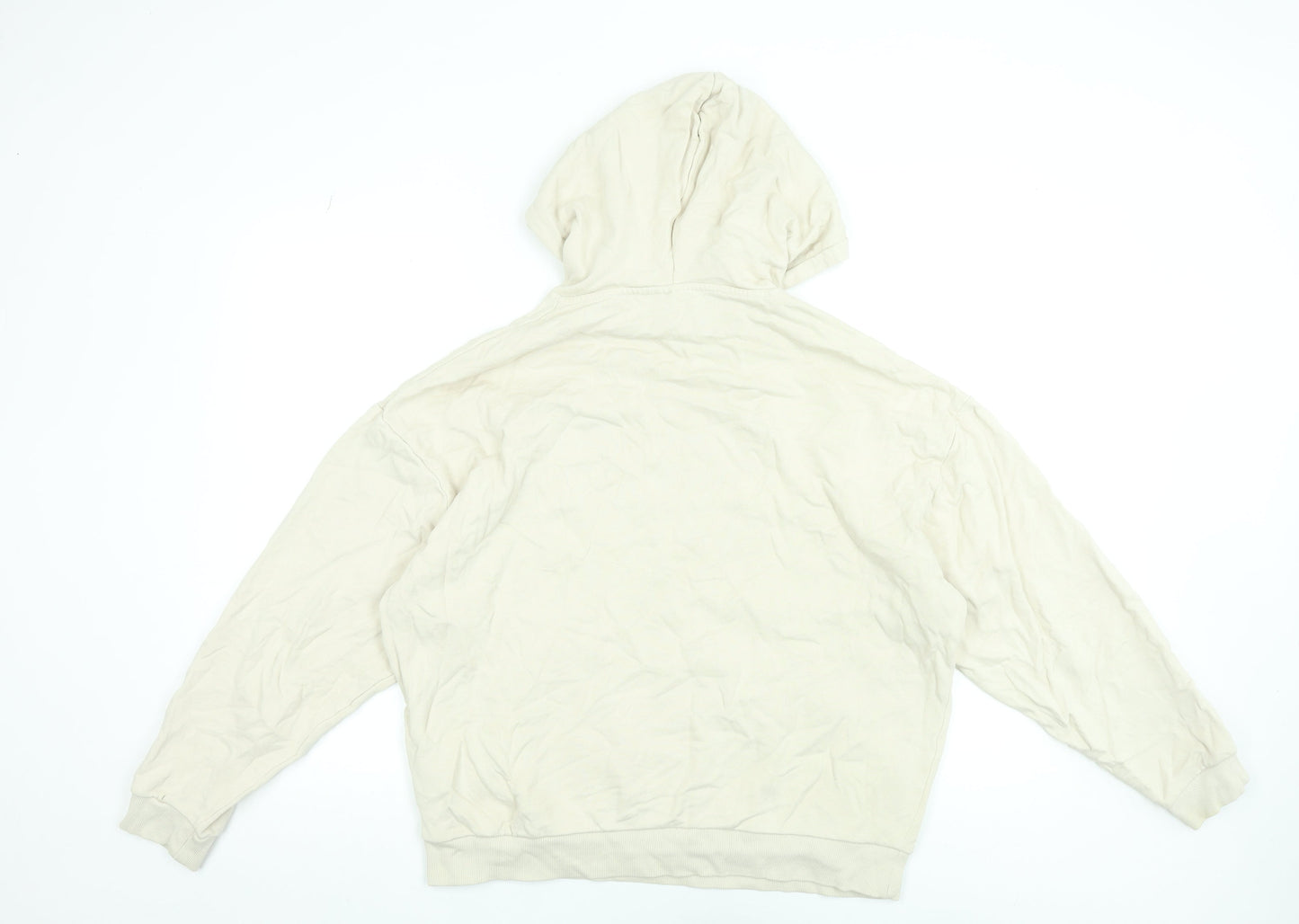 ASOS Design Womens Beige Pullover Hoodie Size S Cotton Blend Casual
