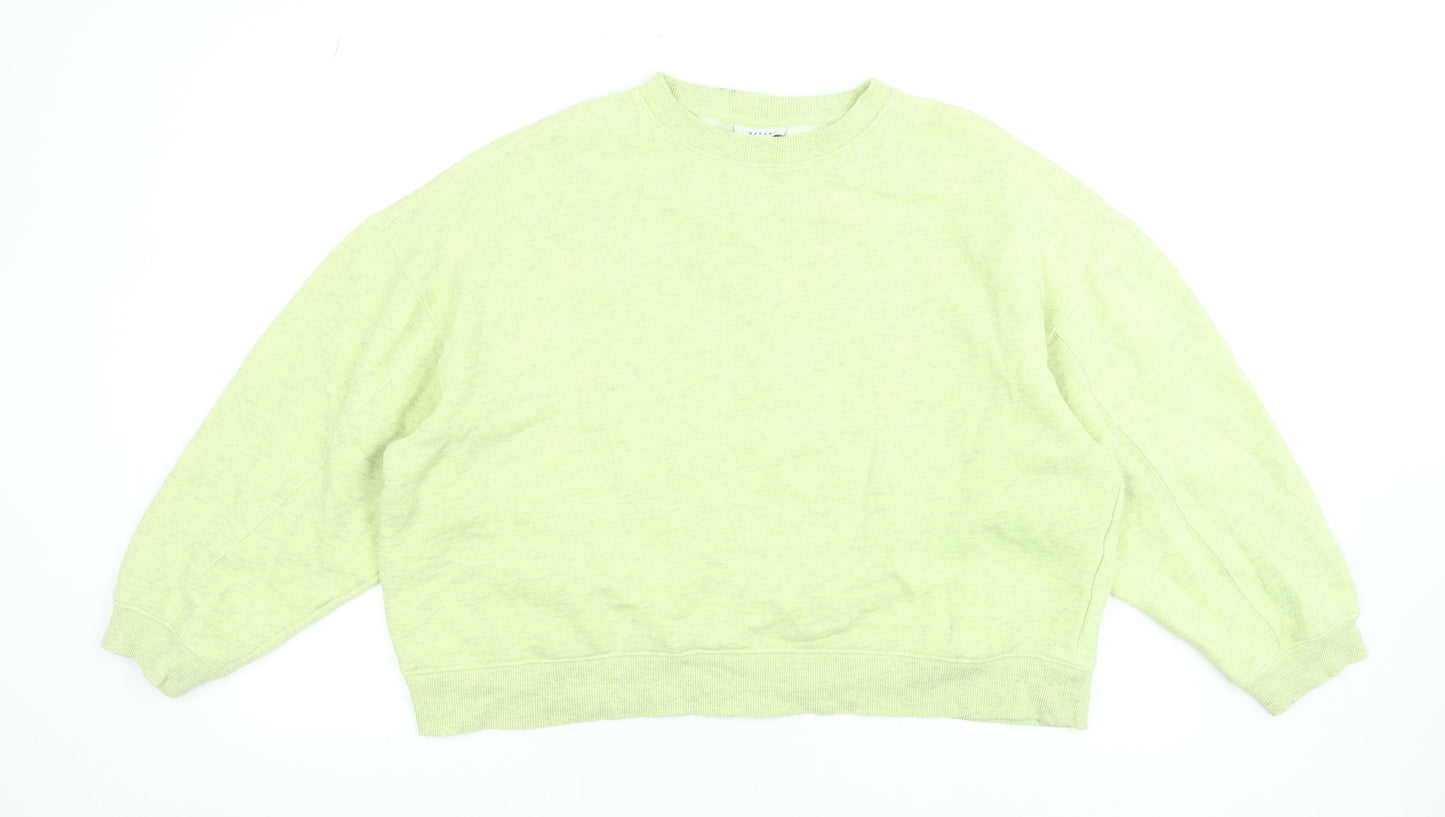 Topshop Womens Green Small Pullover Sweatshirt Jumper Casual