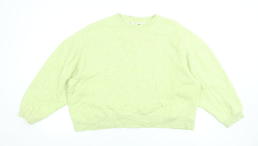 Topshop Womens Green Small Pullover Sweatshirt Jumper Casual