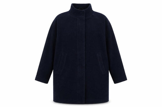 Rohan Womens Black Wool Long Overcoat Size 14 Lined Classic Style