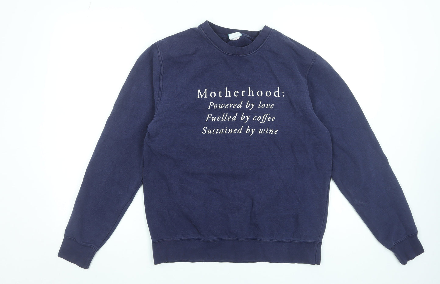 Ellie Ellie Women's Navy Blue Medium Pullover Sweatshirt 'Motherhood' Graphic