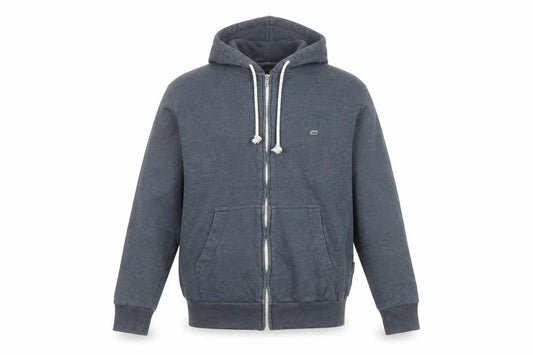 Front view of French Connection Men's Grey Full Zip Hoodie, size M