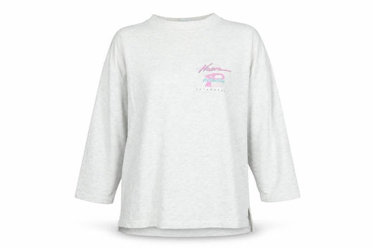 US Basic Womens Grey XL Retro Nautical Long Sleeve T-Shirt