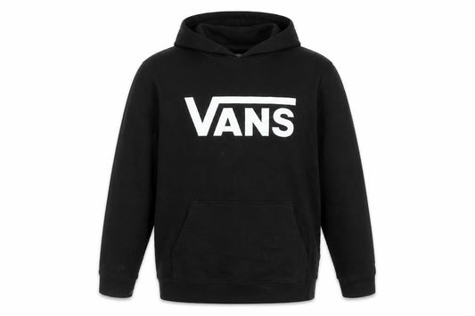 Vans Boys Black XL Pullover Hoodie with Logo Print