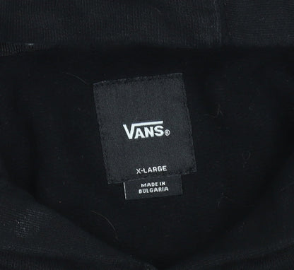 Vans Boys Black XL Pullover Hoodie with Logo Print
