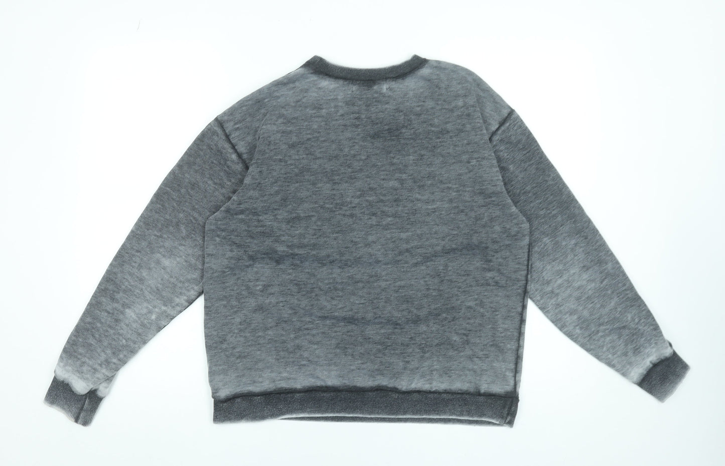 Sitting At Star Women's Grey Pullover Sweatshirt Size S Aztec Print