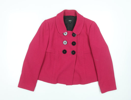 Marks and Spencer Women’s Pink Petite Double Breasted Short Jacket UK 14