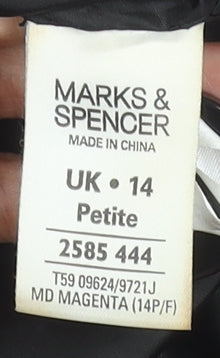 Marks and Spencer Women’s Pink Petite Double Breasted Short Jacket UK 14