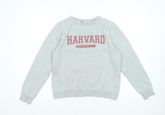 Pebble Bay Women Grey Harvard University Pullover Sweatshirt Size 12