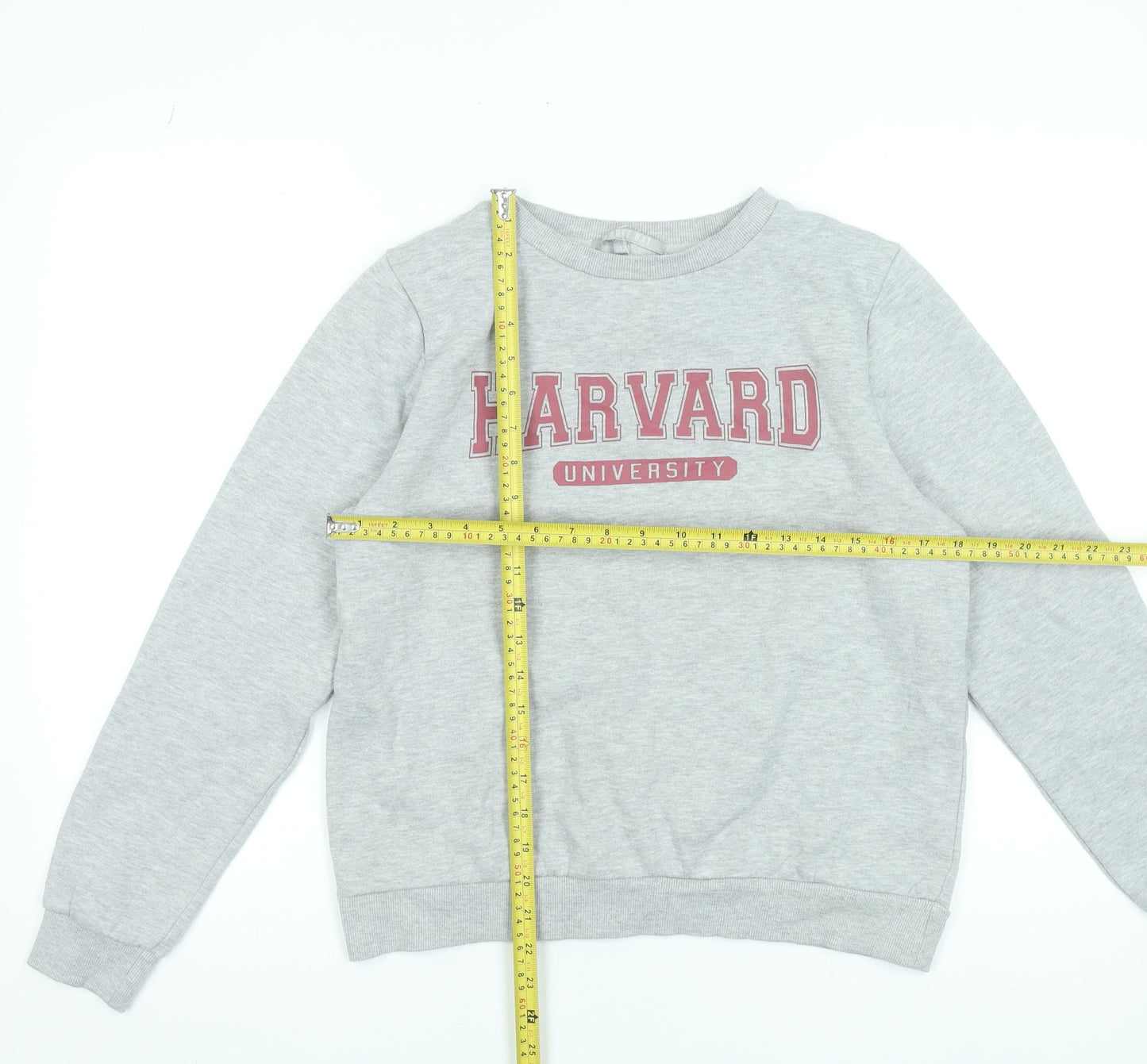 Pebble Bay Women Grey Harvard University Pullover Sweatshirt Size 12