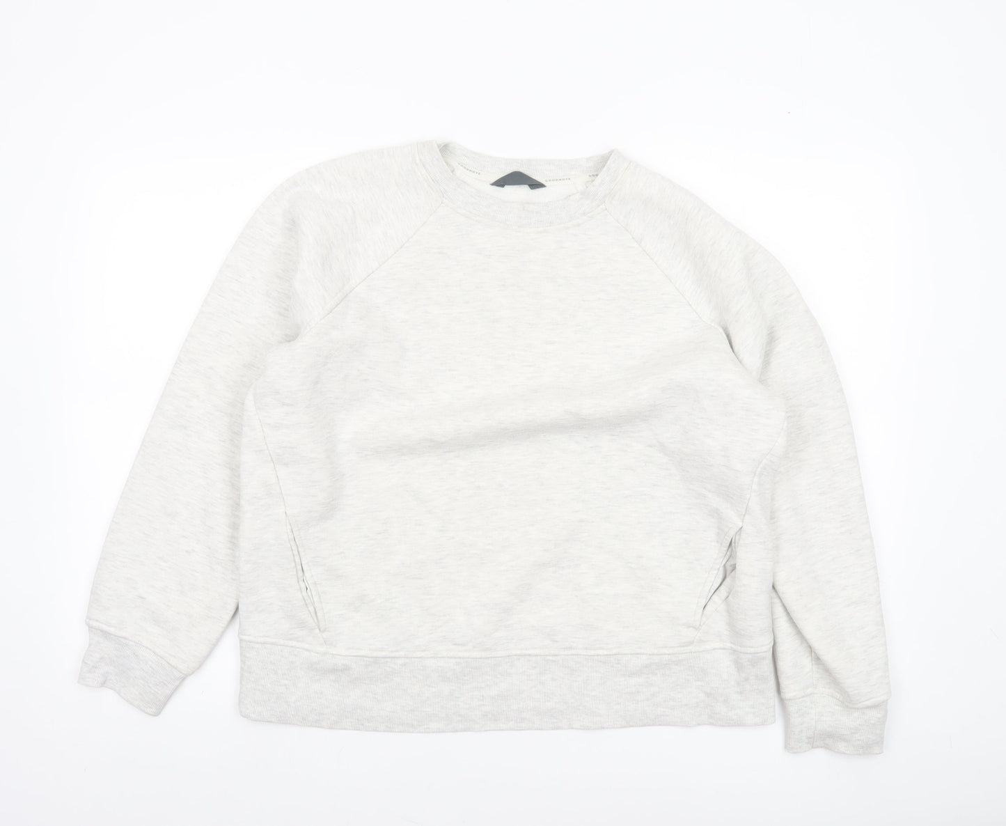 Marks and Spencer Women Grey Marl Size 16 Crew Neck Pullover Sweatshirt