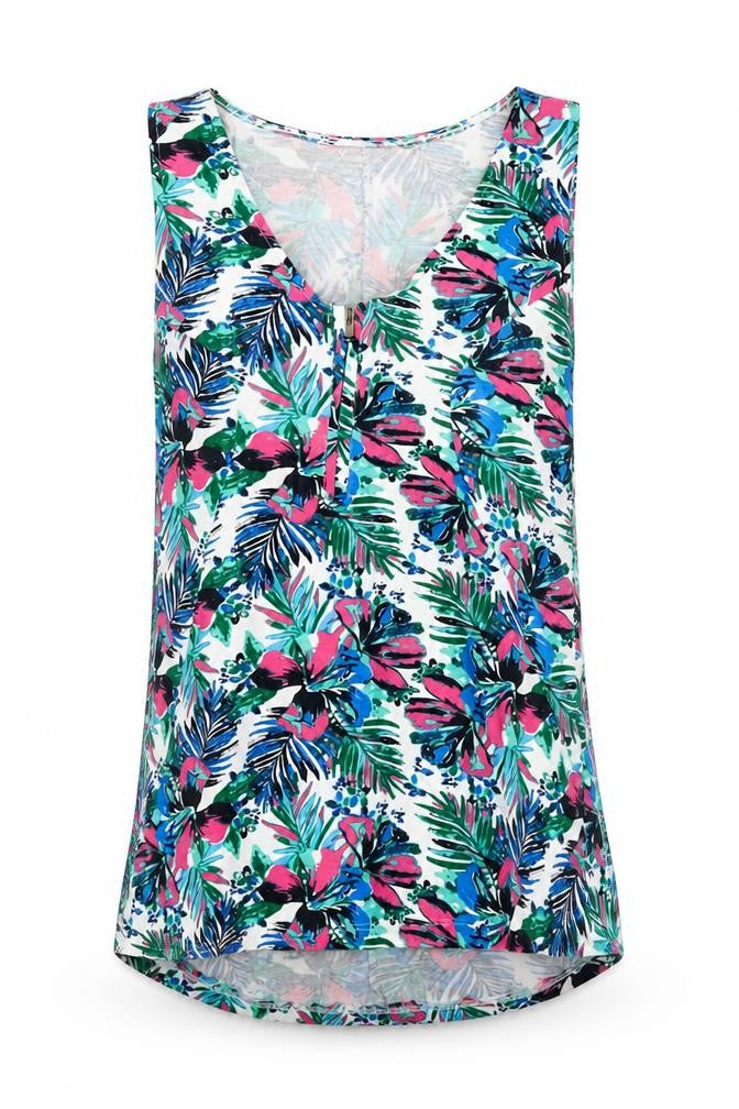 Awear Womens XS Multicoloured Floral Cotton Sleeveless Tank Top