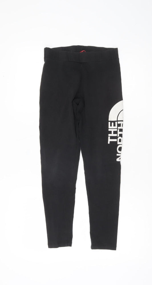 The North Face Girls Black Ankle Leggings Size L Cotton Stretch Outdoor