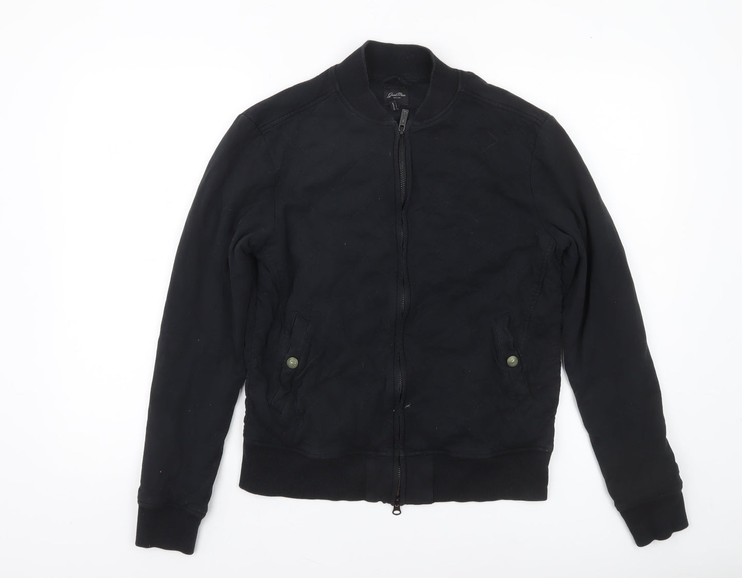 Good Man Brand Men's Black Cotton Bomber Jacket Size S