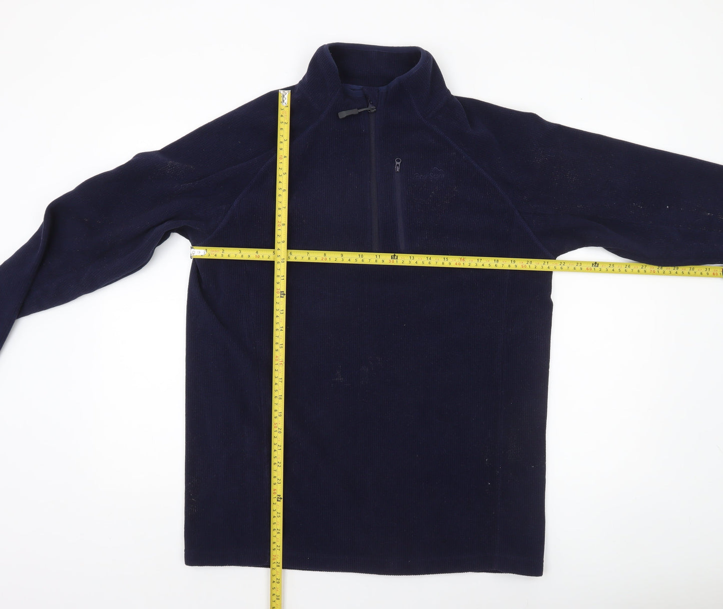 Peter Storm Men's Blue Fleece 1/4 Zip Pullover Sweatshirt M