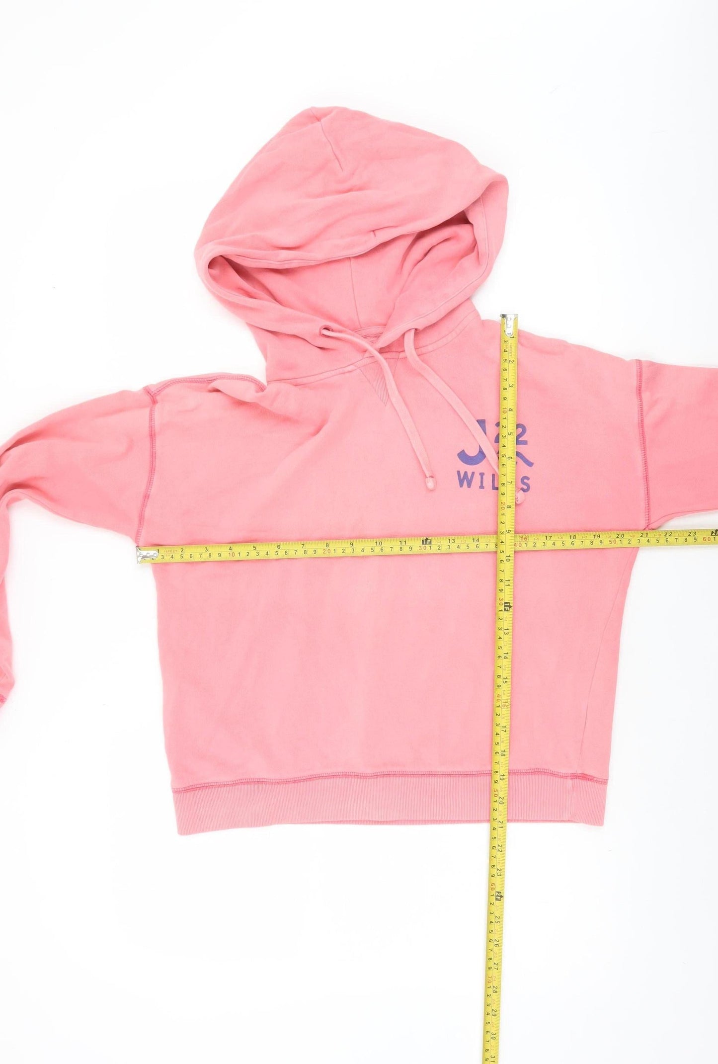 Jack Wills Womens Pink Hooded Pullover Hoodie UK 6 Cotton Blend Casual