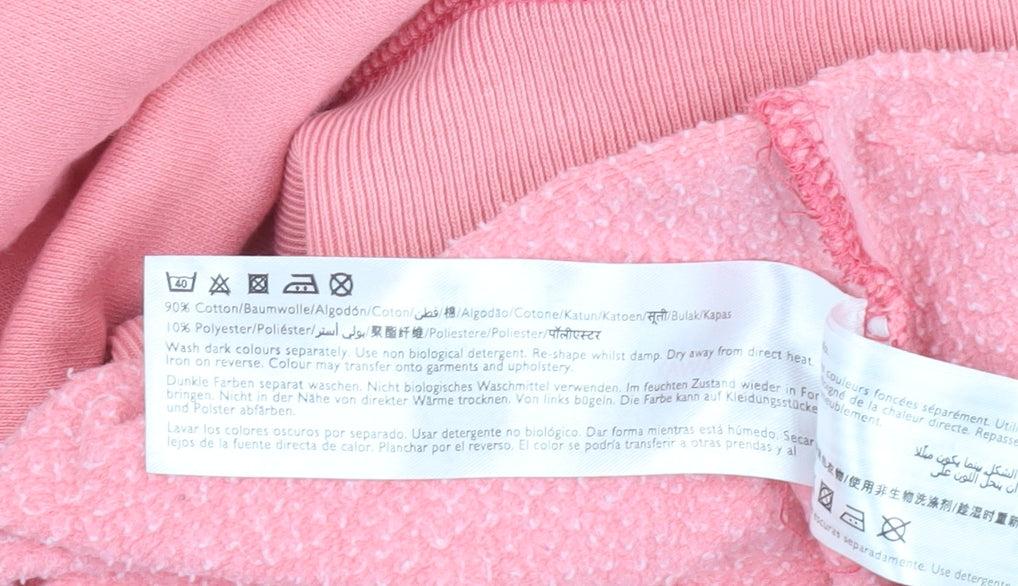 Jack Wills Womens Pink Hooded Pullover Hoodie UK 6 Cotton Blend Casual
