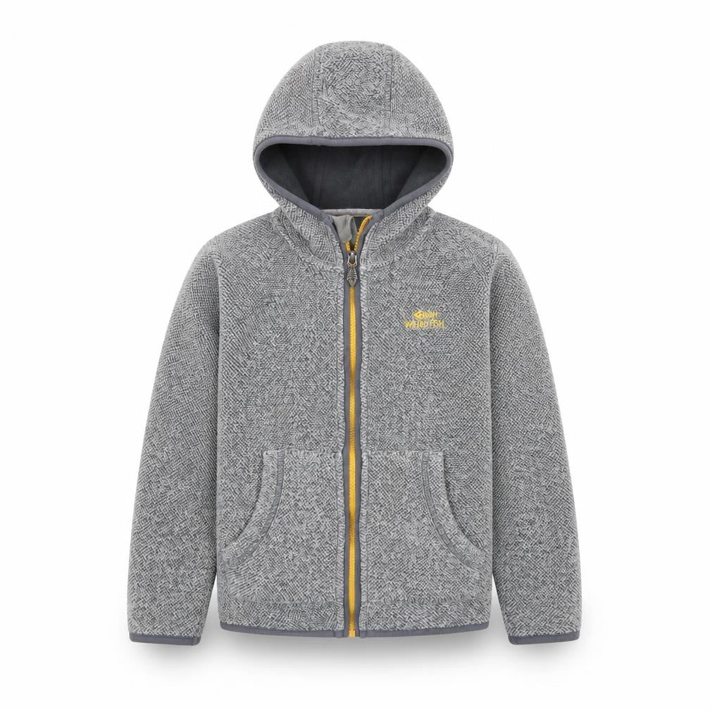 Weird Fish Boys Grey Full Zip Hoodie 9-10 Years Polyester Fleece Jacket