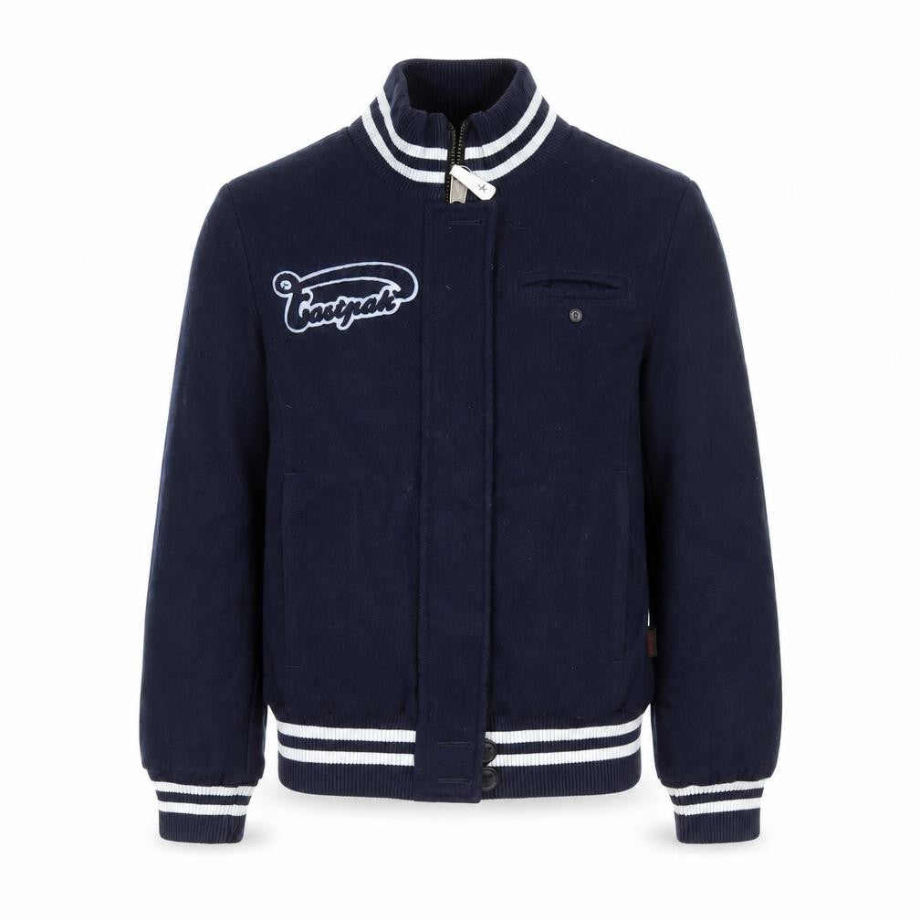 Eastpak Men’s Blue Wool Varsity Jacket Size S College Style