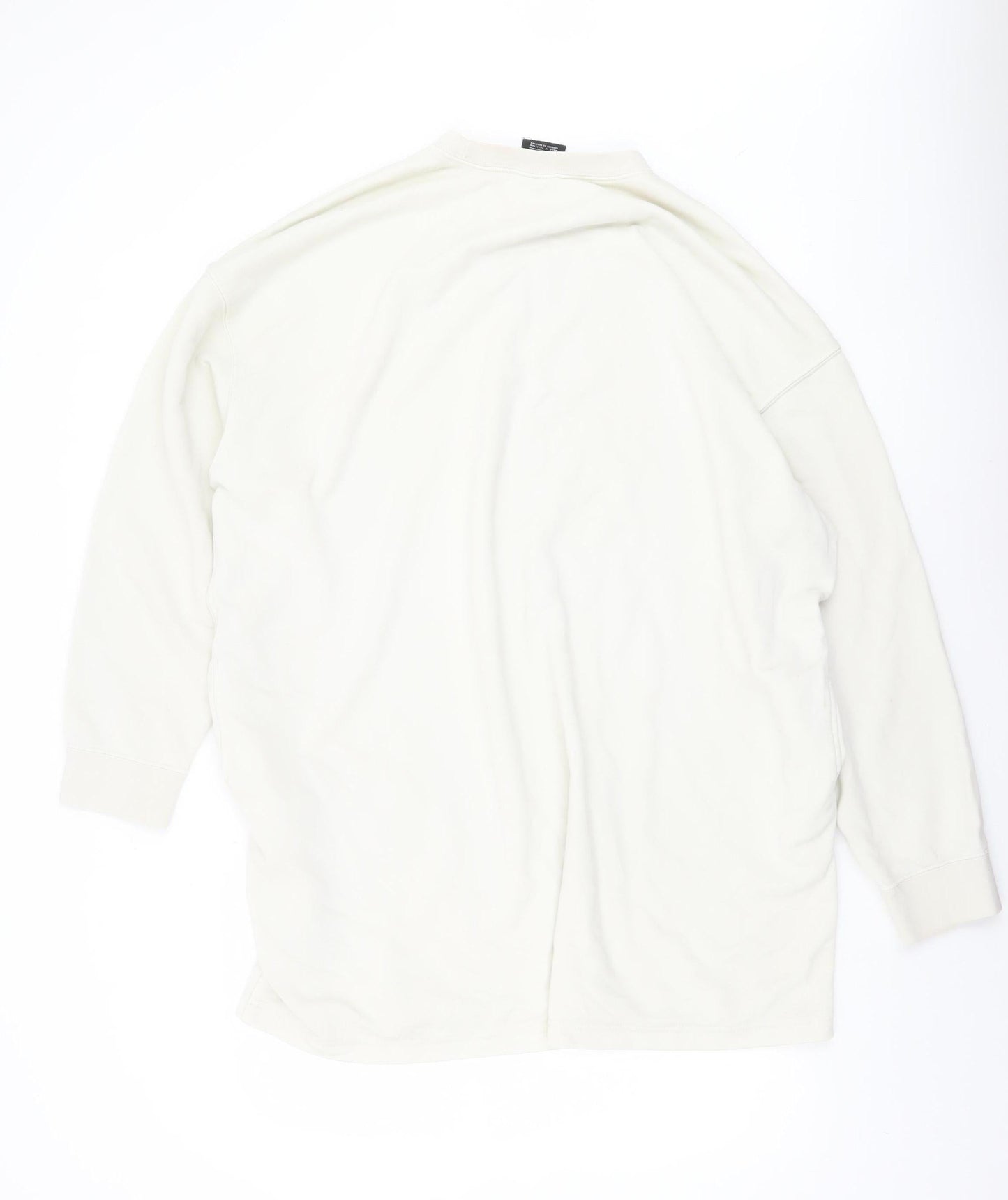 Nike Women White XL Pullover Sweatshirt Long Sleeve Relaxed Fit