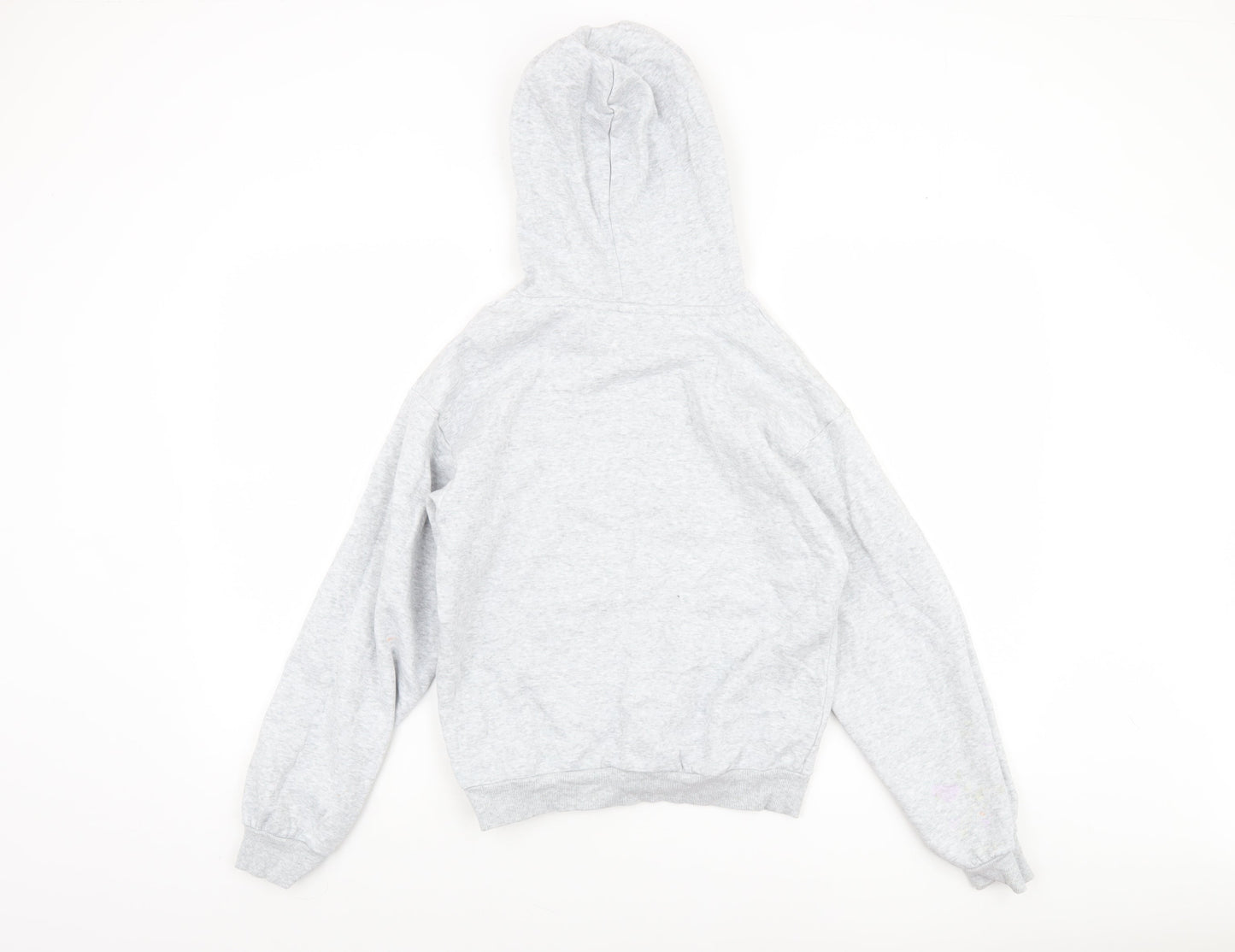 H&M Girls Grey Pullover Hoodie 11-12 Years Cotton Blend Fleece