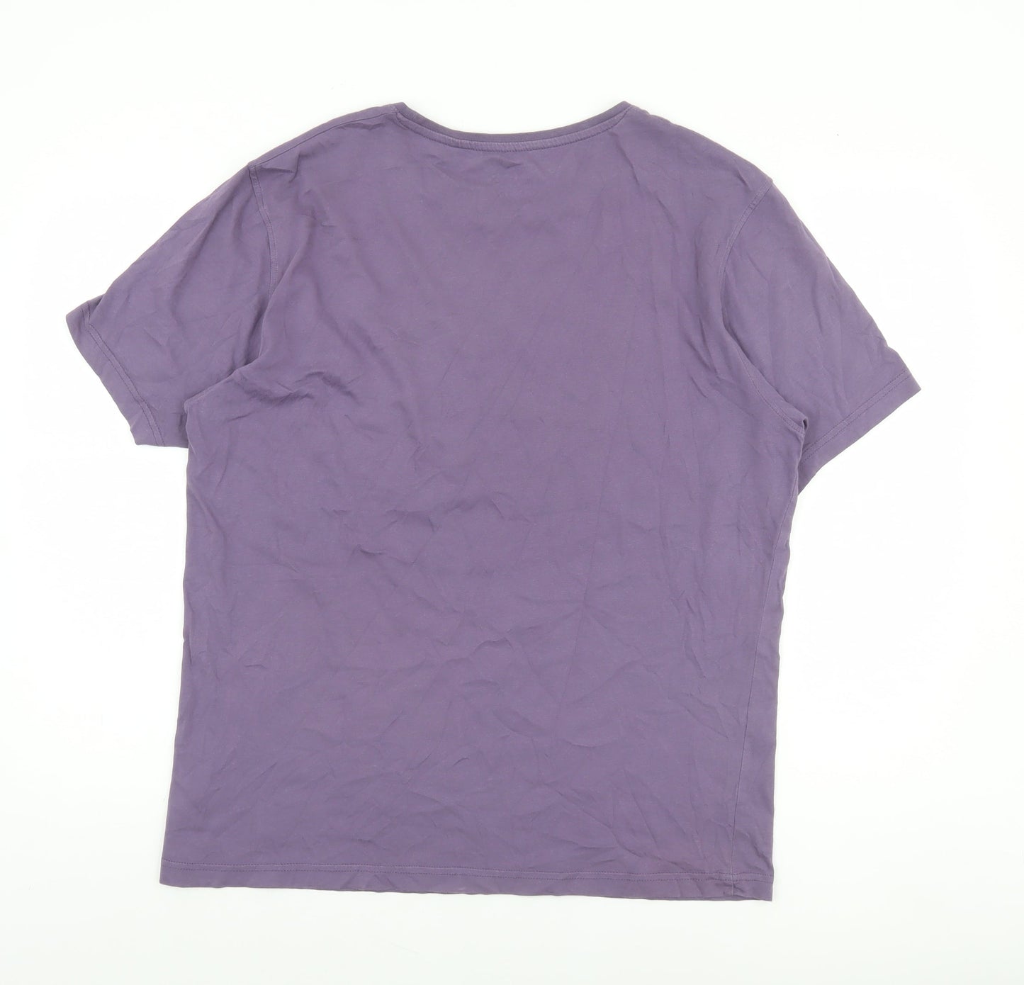 Crosshatch Men's Purple XL Graphic Logo Cotton T-Shirt