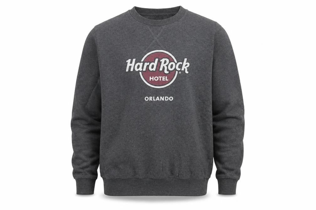 Hard Rock Hotel Orlando Men's Grey Medium Crew Neck Sweatshirt
