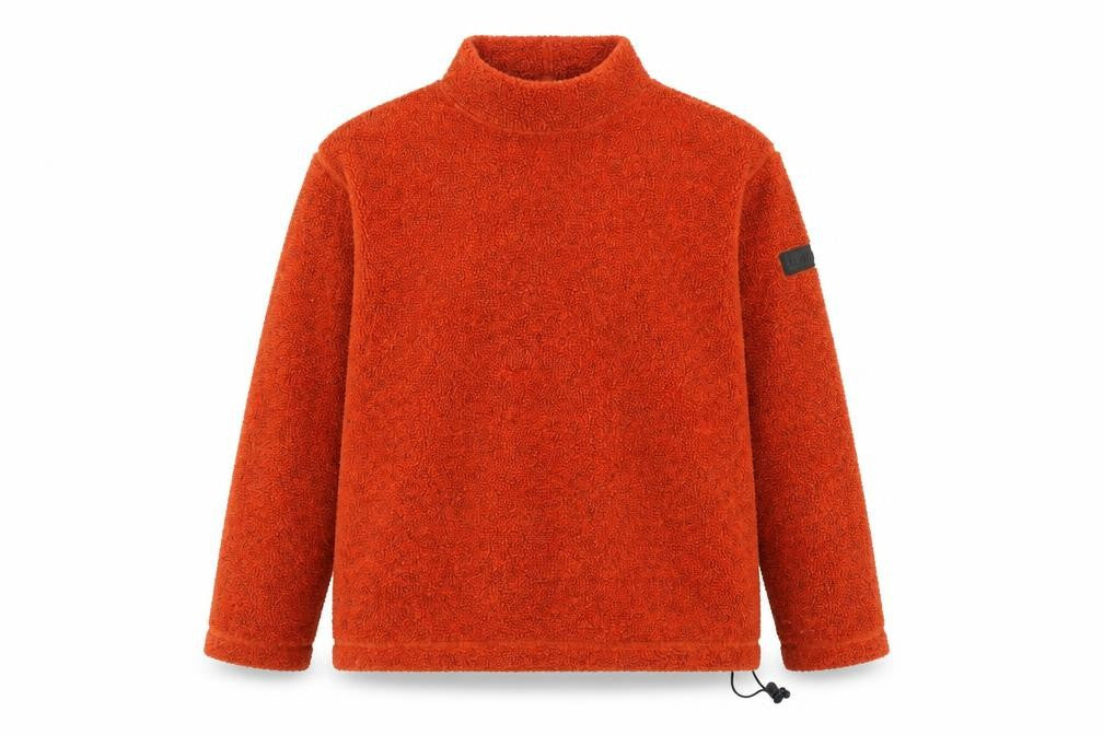 Jeep Women's Orange Mock Neck Pullover Jumper S/M Wool Blend Casual