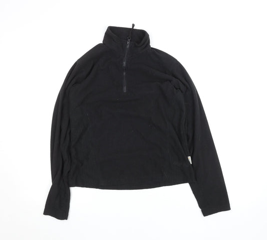 Regatta Womens Black Fleece Half Zip Outdoor Jacket Size M