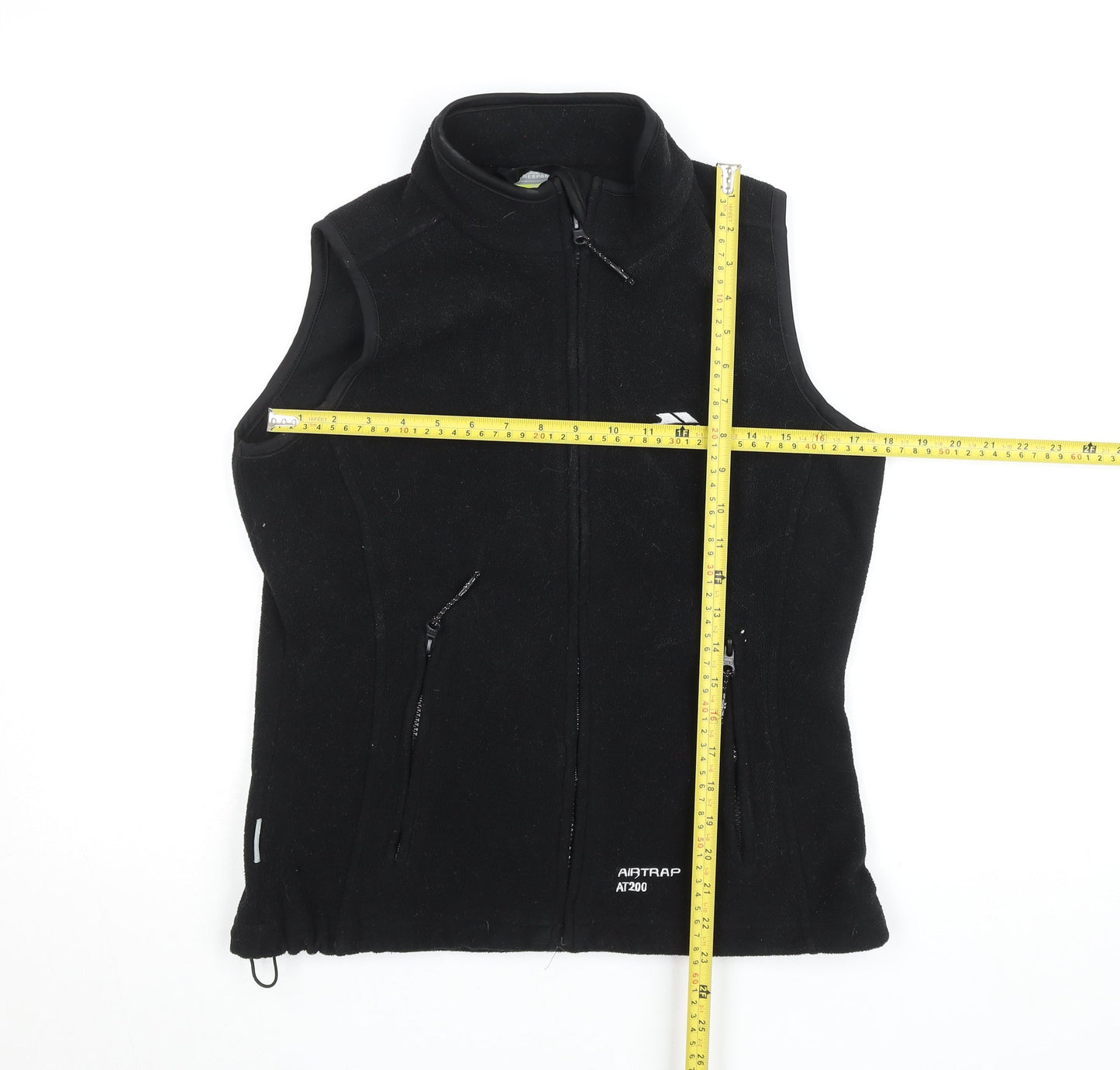 Trespass Men's Black Fleece Bodywarmer Waistcoat S Airtrap AT200