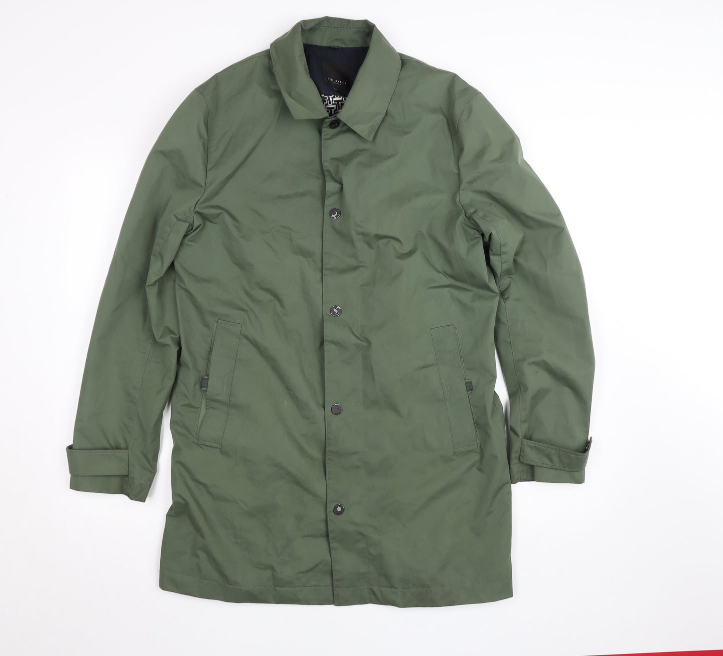 Ted Baker Women's Green Mid-Length Rain Coat Size 10